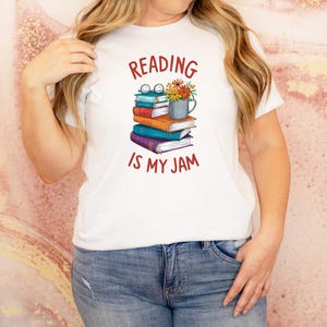 Reading Is My Jam Tee | Perfect for Book Lovers, Literary Gifts, Cozy Outfits, Casual Wear, Birthday Parties