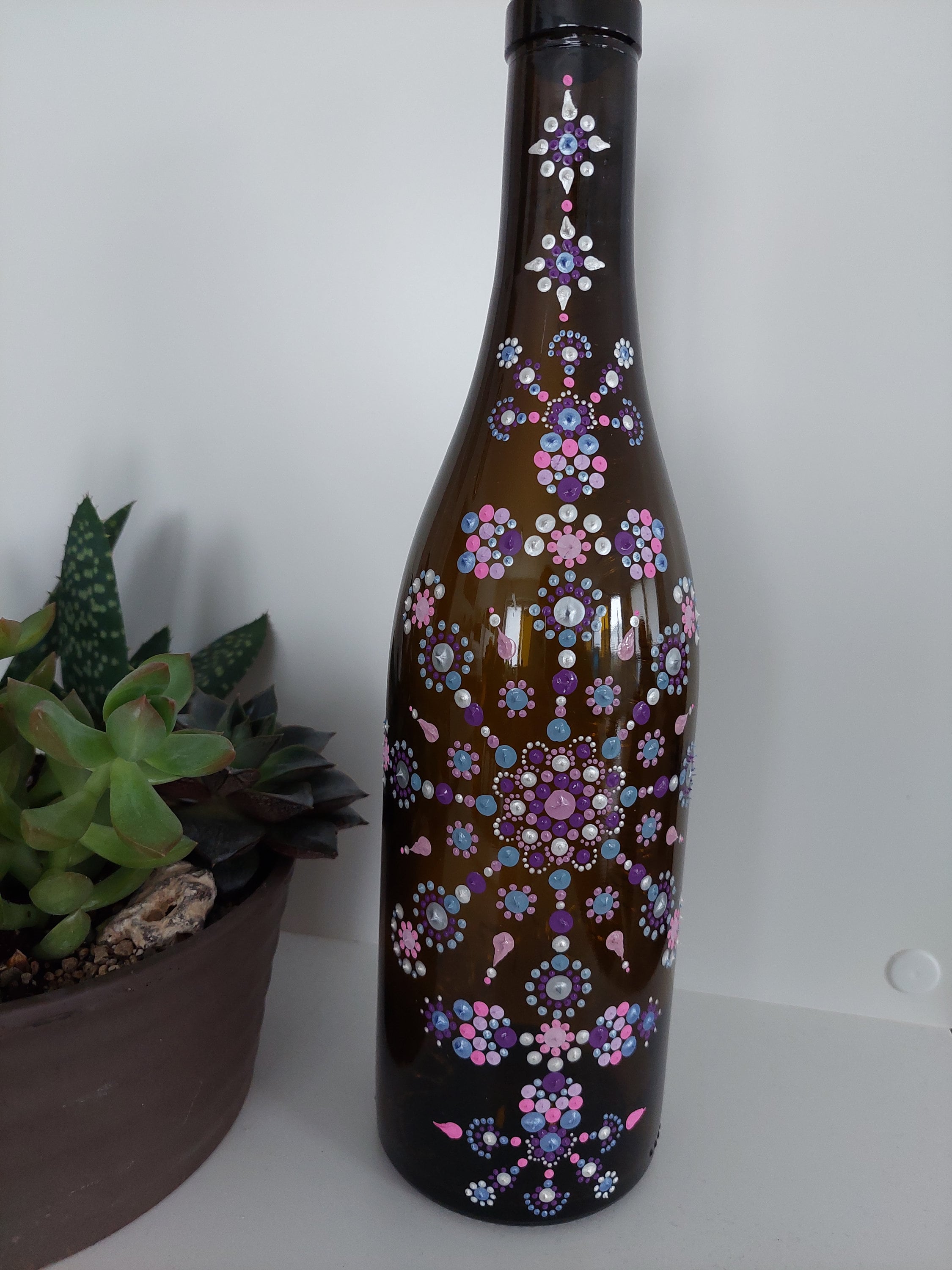 Sagres Bierflasche mit Lichterkette als Deko Lichtflasche. Deko Licht Lampe