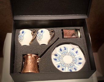 Iznik Unique Turkish Coffee Set // Valentine's Day Gift