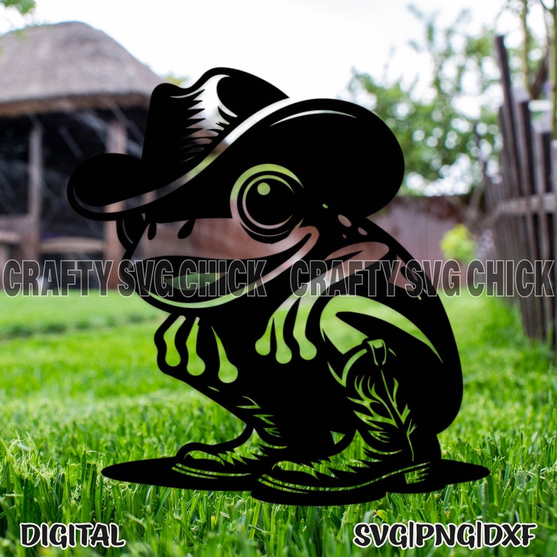 Rana Vaquera Svg, Rana Vaquera Png, Rana Vaquera Dxf, Svg Pdf Png Dxf, Diseño Láser, Letrero de Puerta, Señalización de Madera, Letrero de Metal, Glowforge Svg imagen 4