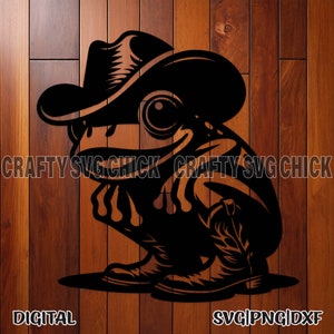 Rana Vaquera Svg, Rana Vaquera Png, Rana Vaquera Dxf, Svg Pdf Png Dxf, Diseño Láser, Letrero de Puerta, Señalización de Madera, Letrero de Metal, Glowforge Svg imagen 5