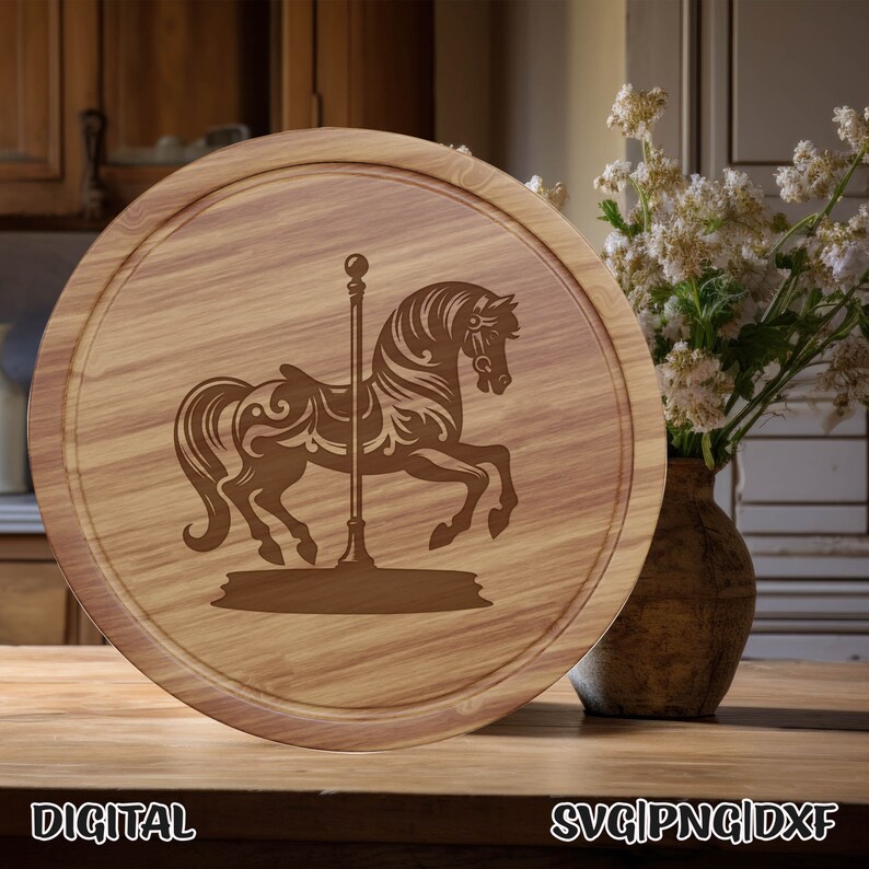 Carousel Horse Svg, Carousel Horse Png, Carousel Horse Dxf, Plasma Cut ...