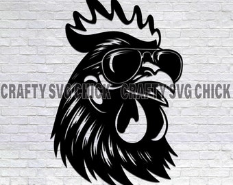Cadera pollo svg, aviador svg, cadera pollo dxf, aviador dxf, gallo svg, archivo de corte de plasma, archivo svg Glowforge, archivo de corte de signo de metal