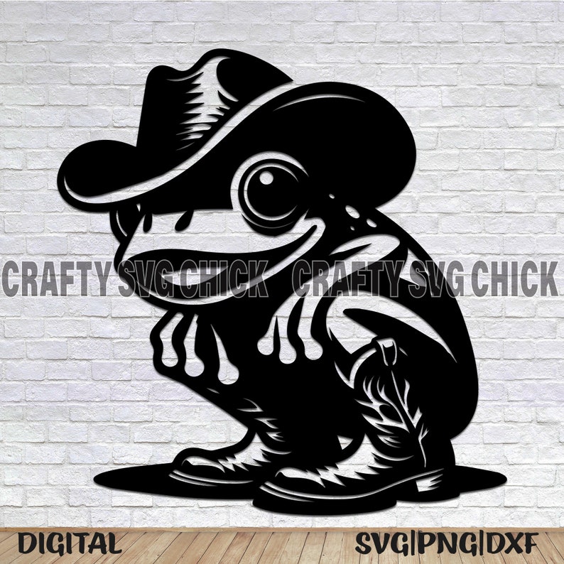 Rana Vaquera Svg, Rana Vaquera Png, Rana Vaquera Dxf, Svg Pdf Png Dxf, Diseño Láser, Letrero de Puerta, Señalización de Madera, Letrero de Metal, Glowforge Svg imagen 1