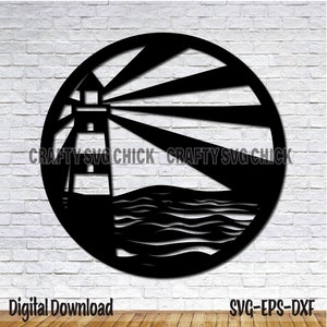 Lighthouse Svg, Nautical Svg, Lighthouse Eps, Nautical Eps, Lighthouse Dxf, Nautical Dxf, Lighthouse Cutfile, Ocean Svg, Ocean Scene Svg
