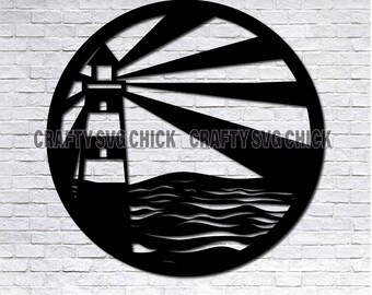 Lighthouse Svg, Nautical Svg, Lighthouse Eps, Nautical Eps, Lighthouse Dxf, Nautical Dxf, Lighthouse Cutfile, Ocean Svg, Ocean Scene Svg
