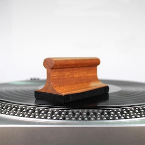 Schallplatten-Reinigungsbürste (Samt, lackiertes Holz)