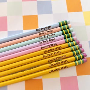 Engraved Pencil| Pastel Pencil, Custom Made Pencil, Personalized Pencil, Back To School Pencil, Laser Engraved pencil, Personalized Pencil
