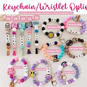 Therapist Keychain| SLP Keychain, OT Keychain, BCBA Keychain, Cute ...