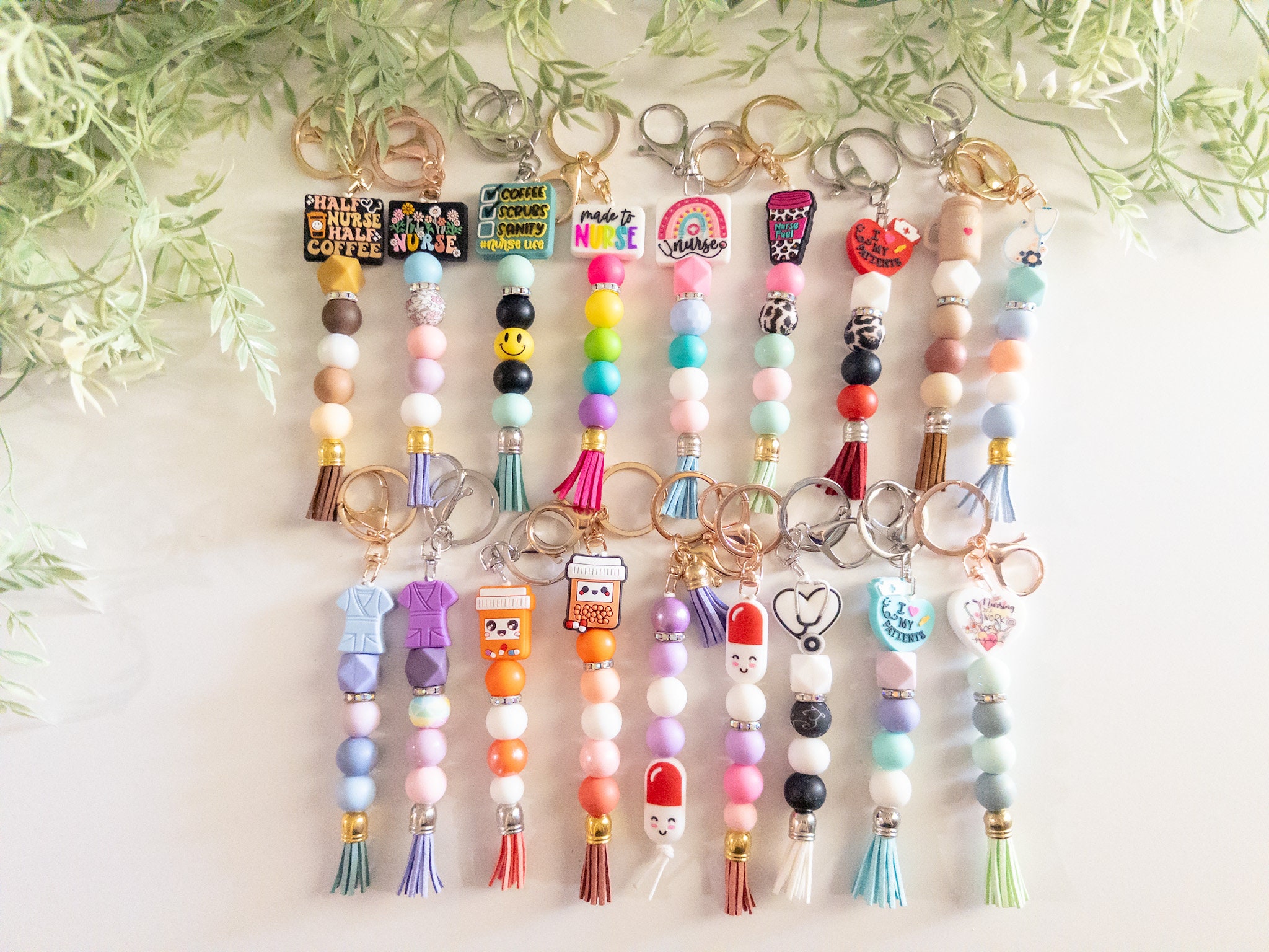 Nurse Beaded Keychain Nurse Beaded Keychain