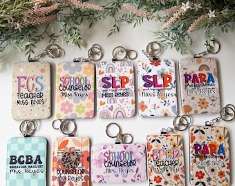 Badge Holder| ID Holder, Card Holder, SLP Badge Holder, Teacher Badge Holder,Personalized badge Holder, Custom ID Holder, Cute Accessory