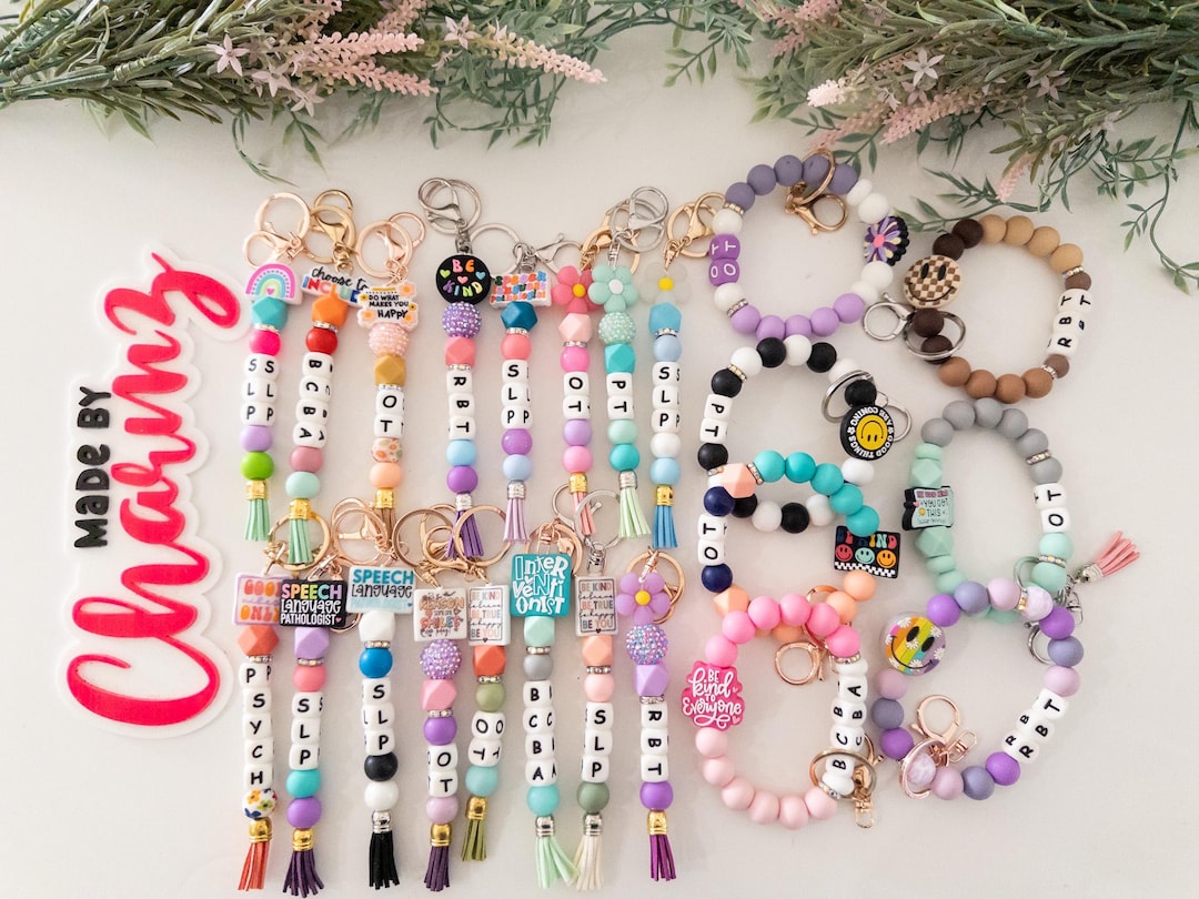 Therapist Keychain| SLP Keychain, OT Keychain, BCBA Keychain, Cute ...