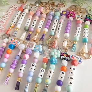 Therapist Keychain| SLP Keychain, OT Keychain, BCBA Keychain, Cute ...