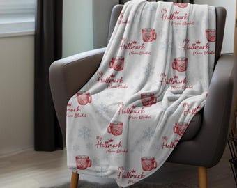 Hallmark Movie Blanket: Light Velveteen Throw or Sherpa Blanket