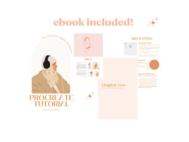 Beginner Procreate Digital Art Illustration Portrait Tutorial Etsy