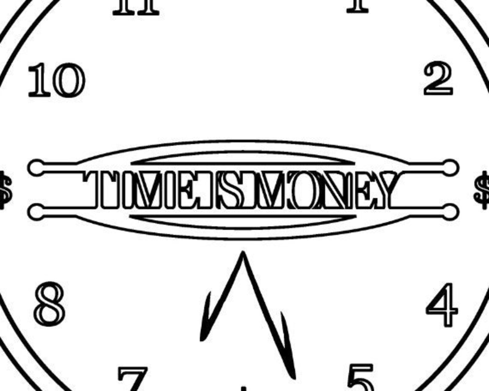 Clock is Ticking Time is Money SVG, Clock Face Svg, Vintage Clock Svg, Time Svg, SVG Clock