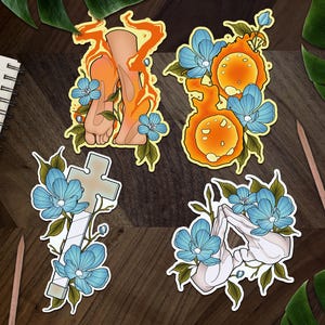 Pegatinas de vinilo de FF Fighting Fire ~ Pegatinas personalizadas inspiradas en el anime ~ Pegatinas kawaii lindas de Manhwa ~ Calcomanía para portátil inspirada en el manga