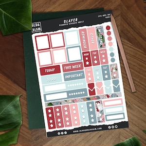Feuille d'autocollants DS Slayer ~ Feuille d'autocollants fonctionnels pour anime ~ Fournitures de journalisme manga ~ Stickers pour agenda esthétiques