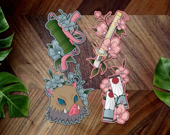 DS Slayer Vinyl Stickers ~ Anime Inspired Custom Stickers ~ Manga Inspired Laptop Decal ~ Kawaii Cute Stickers