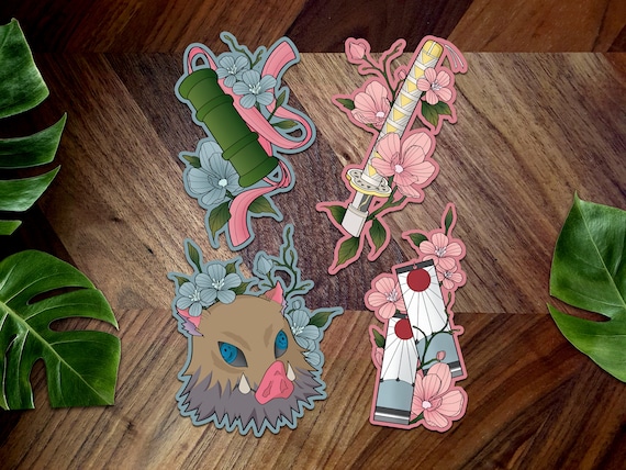 DS Slayer Vinyl Stickers ~ Anime Inspired Custom Stickers ~ Manga Inspired Laptop Decal ~ Kawaii Cute Stickers
