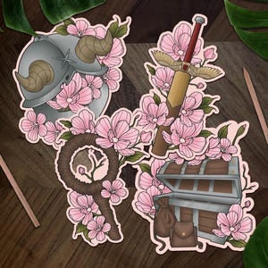 Adesivos de vinil para cozinhar DiD ~ Adesivos fofos de kawaii ~ Adesivos personalizados inspirados em anime ~ Decalque para laptop inspirado em mangá