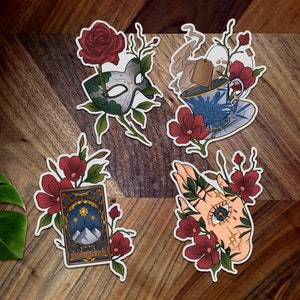 Adesivi in vinile ACOTAR ~ Adesivi carini con rose ~ Adesivi personalizzati ispirati alla serie A Court ~ Decalcomania per laptop ispirata a spine e rose