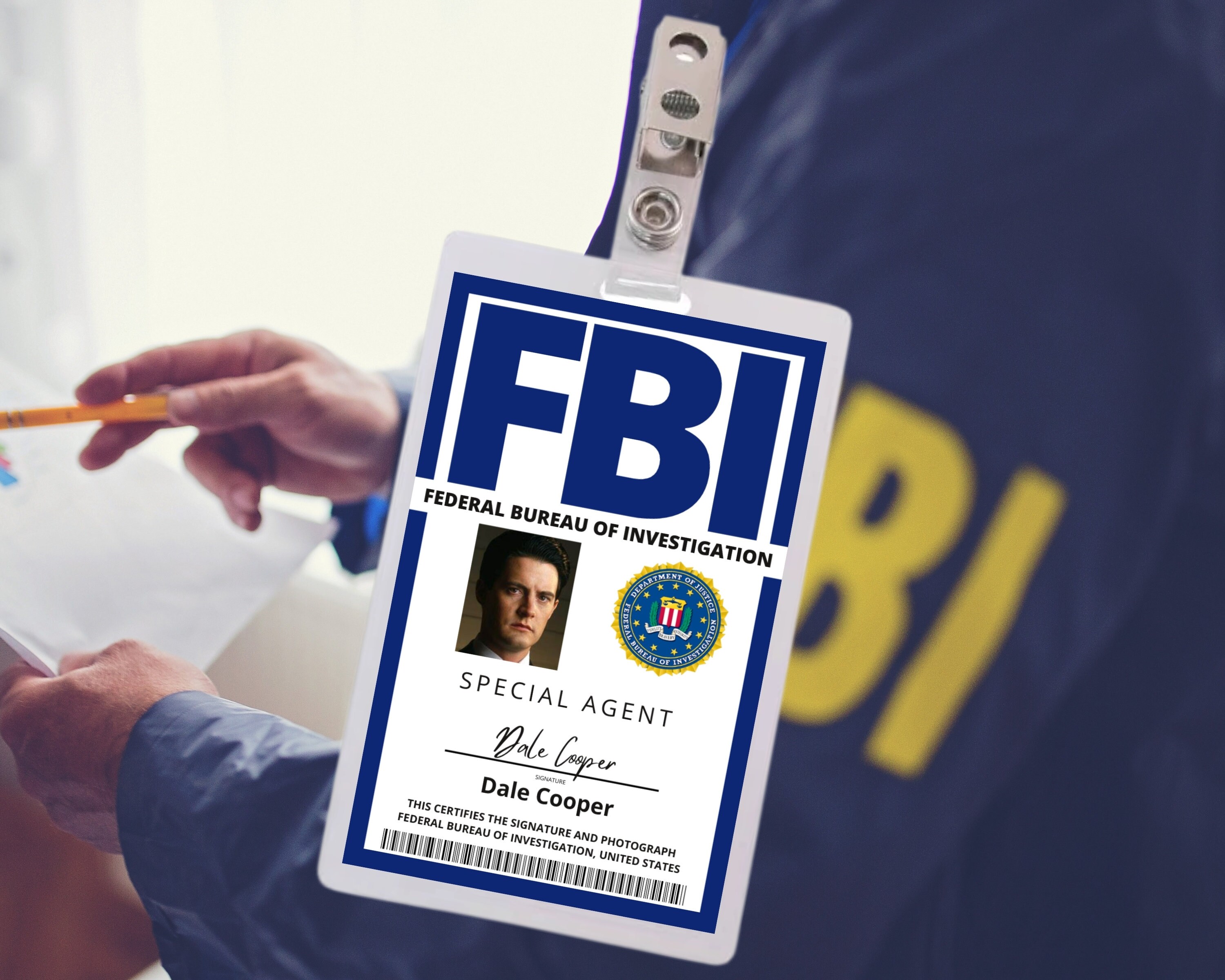 PRINTABLE Dale Cooper Id Badge Twin Peaks FBI Cosplay - Etsy