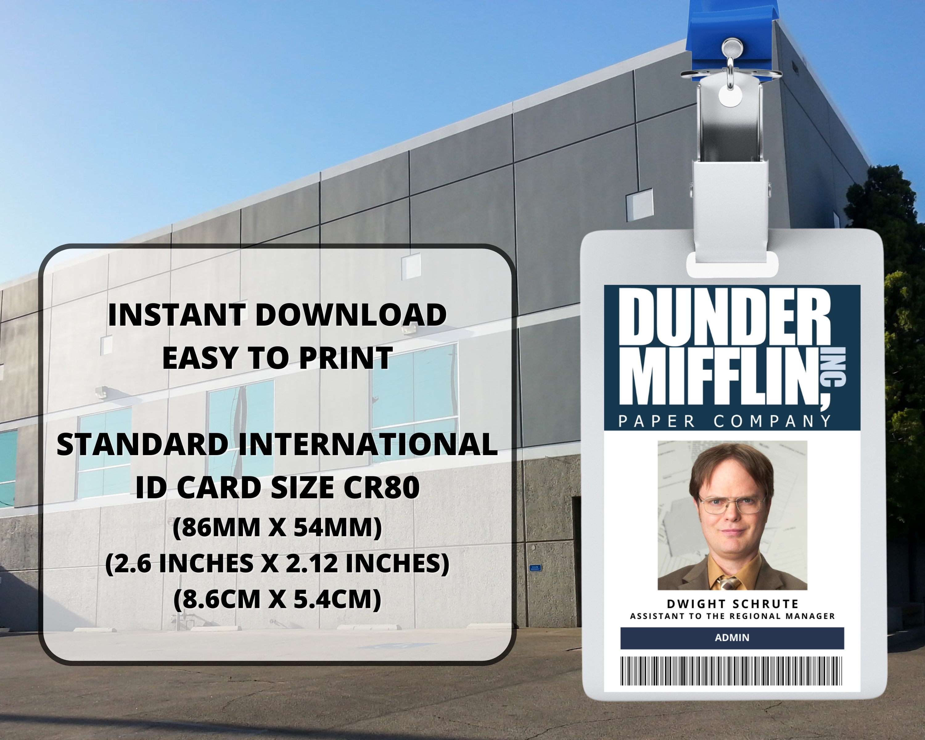 PRINTABLE Dwight Schrute the Office Memorial Cosplay Id - Etsy