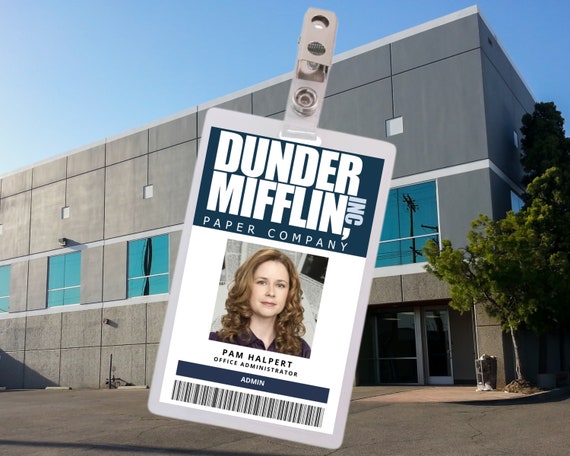 The Office Pam Halpert Beesly Dunder Mifflin ID Badge Name Tag Cosplay  Costume