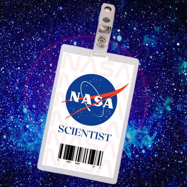 PRINTABLE Nasa Scientist ID Card | Badge | Cosplay | Costume | Name Tag | Prop | Halloween | Generic