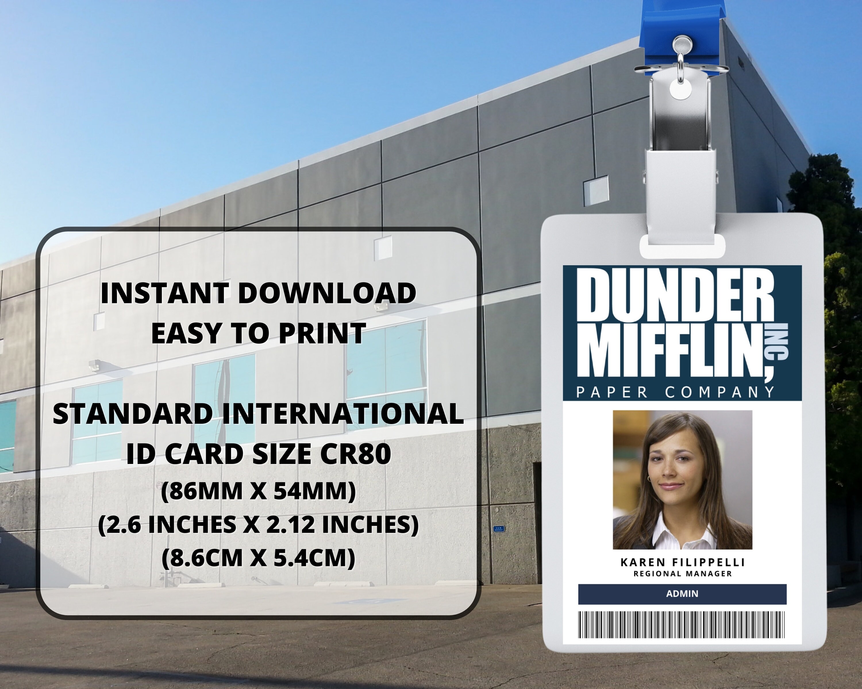 PRINTABLE KAREN FILIPPELLI the Office Memorial Cosplay Id - Etsy