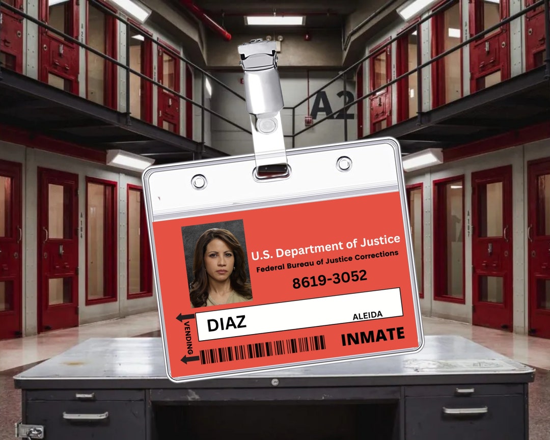 PRINTABLE Aleida Diaz, Orange is the New Black, Id Card, Name Badge ...