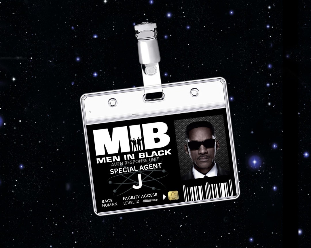 PRINTABLE Men in Black ID Card Badge Special Agent J cosplay PRINTABLE Men in Black ID Card Badge Special Agent J cosplay