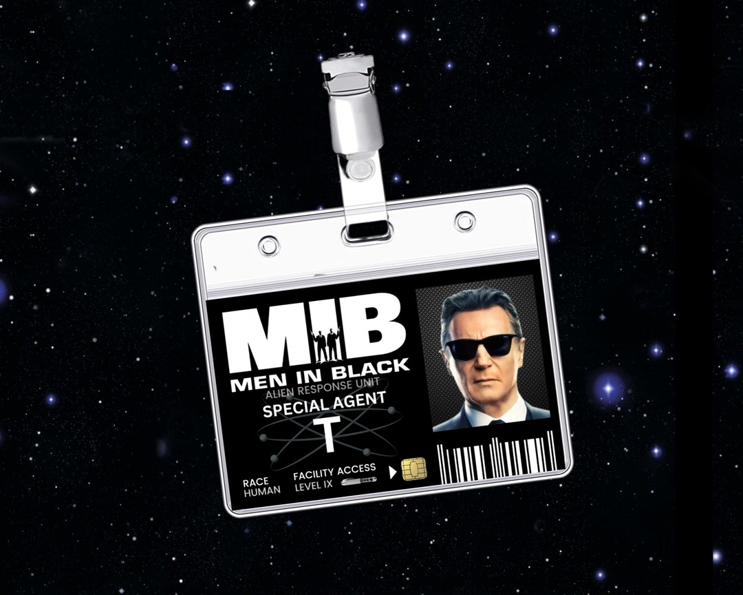 PRINTABLE Men in Black ID Card Badge Special Agent T cosplay PRINTABLE Men in Black ID Card Badge Special Agent T cosplay