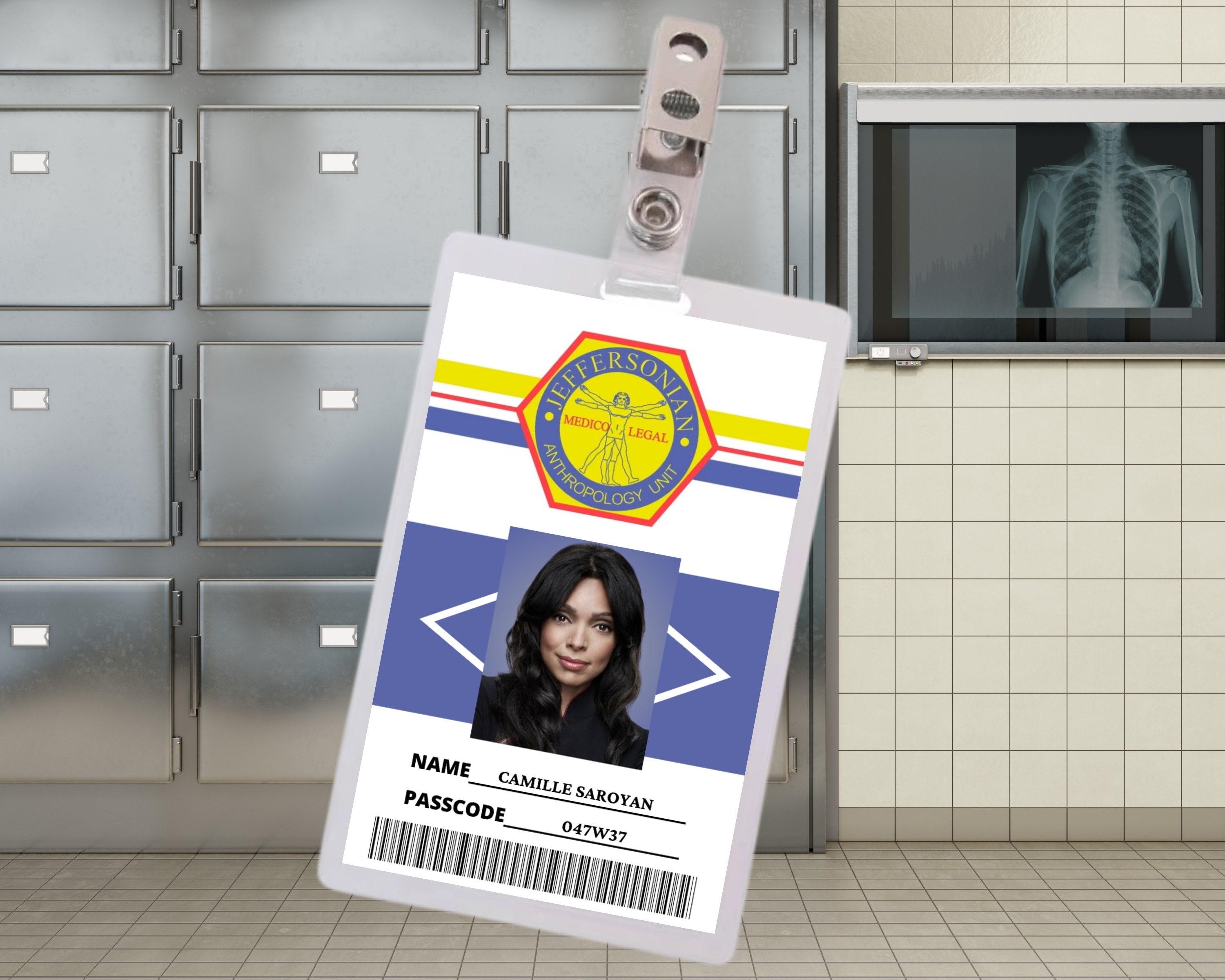 Printable CAMILLE SAROYAN ID Card Bones Fbi Badge 