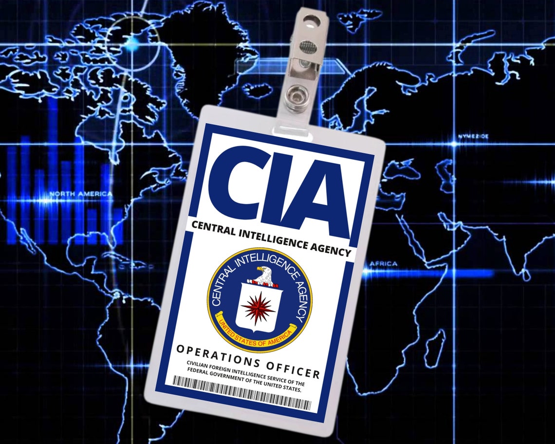 PRINTABLE CIA Special Agent Id Badge Cosplay Accessories Etsy