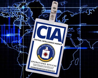 PRINTABLE CIA Special Agent, Id Badge, Cosplay accessories, Replica, id Card, Name badge, Secret agent badge