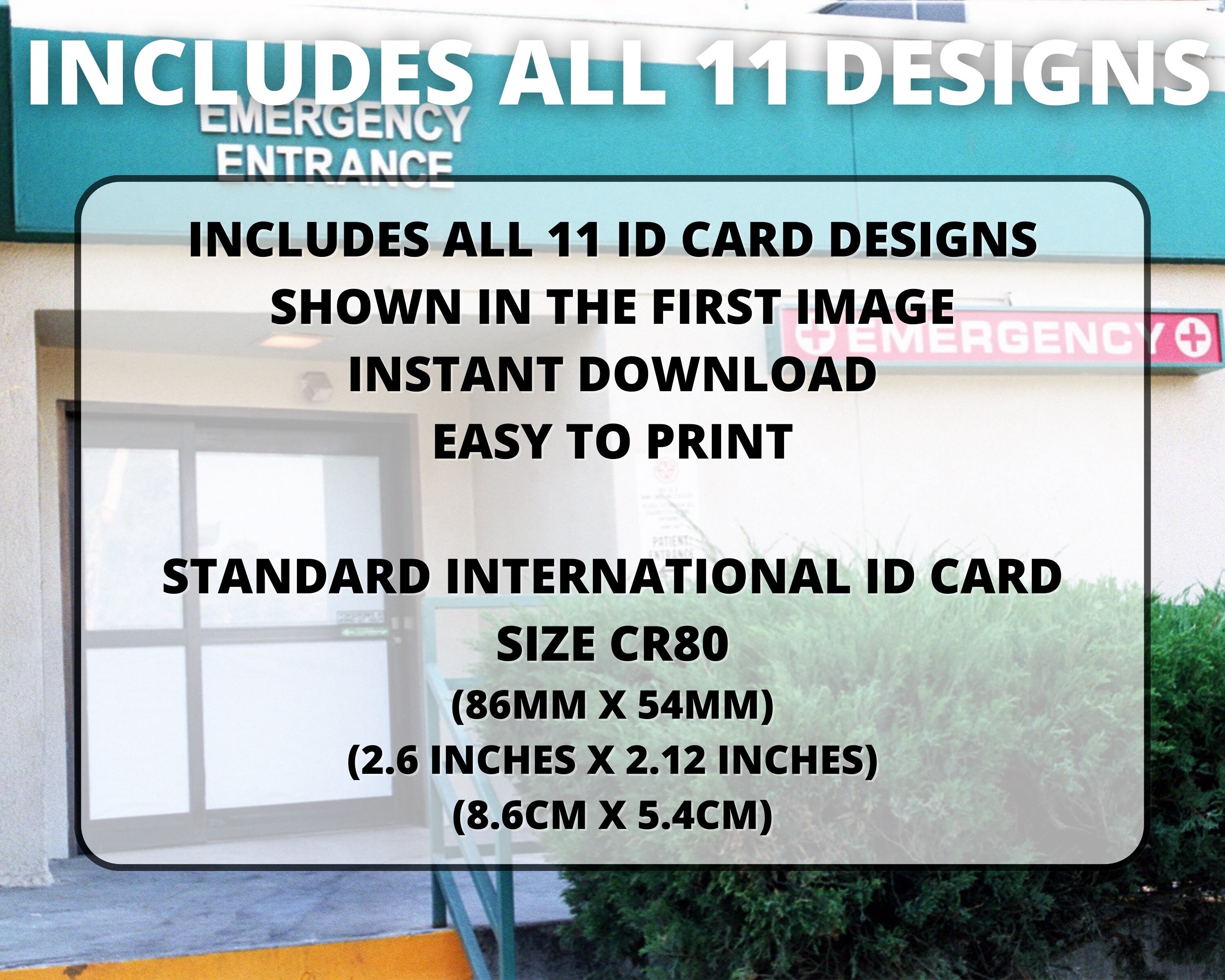 International Id Card Size
