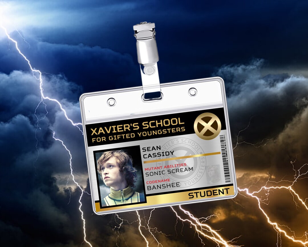 PRINTABLE XMEN Banshee ID Card Badge Special Agent Cosplay Costume