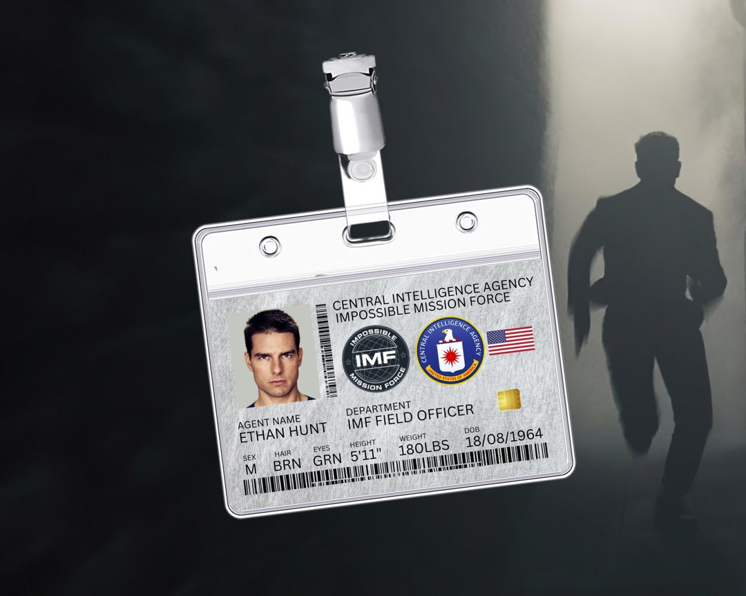 PRINTABLE Younger Ethan Hunt, Cosplay Id Card, Id Badge, Name Badge