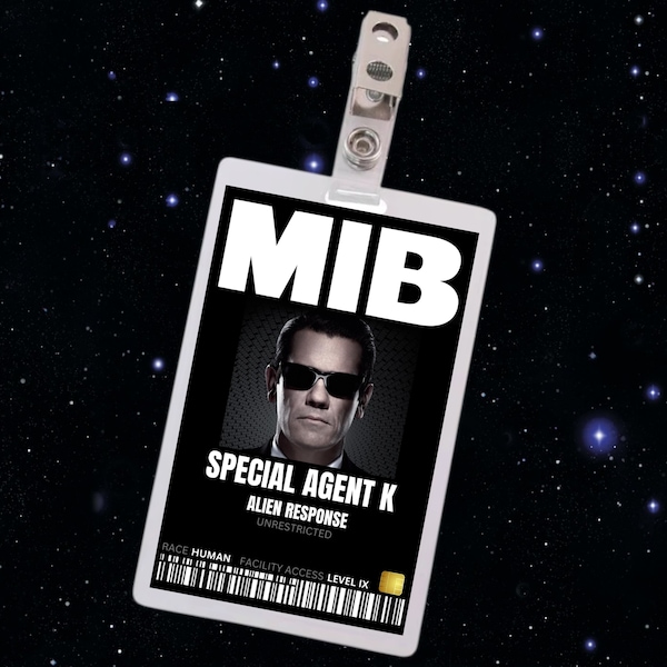 Men in Black Name Tag Agent K Etsy