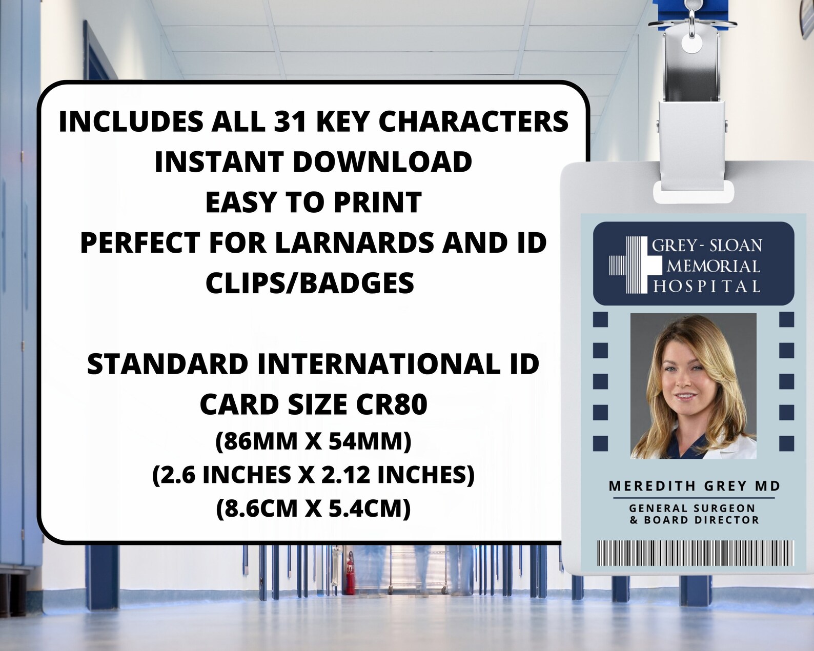 PRINTABLE Grey's Anatomy Set Includes All 31 Key - Etsy