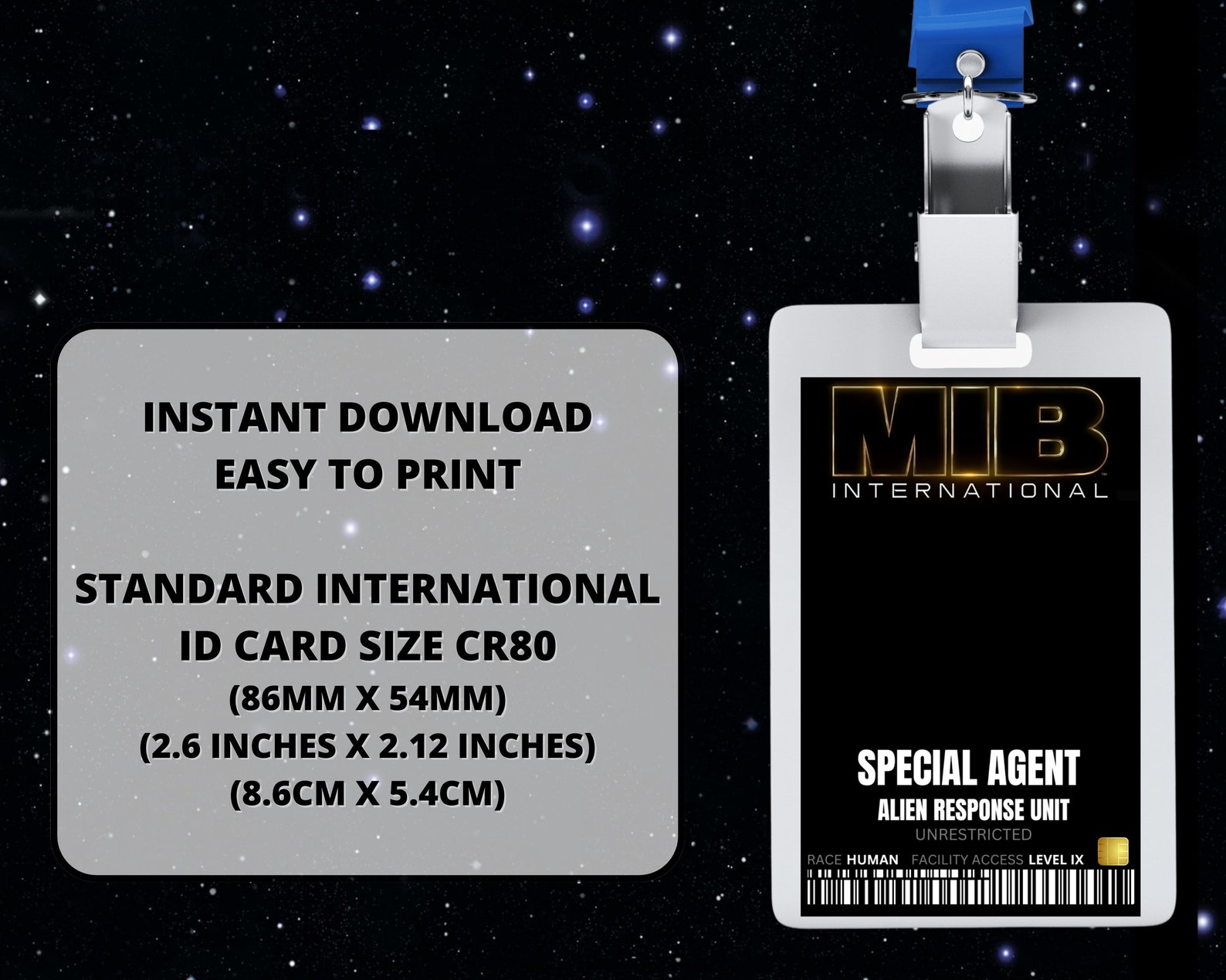 PRINTABLE Man In Black International ID Card Badge Special Etsy printable-man-in-black-international-id-card-badge-special-etsy