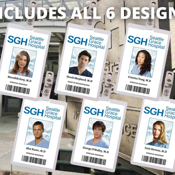 Greys Anatomy Hospital Id Etsy
