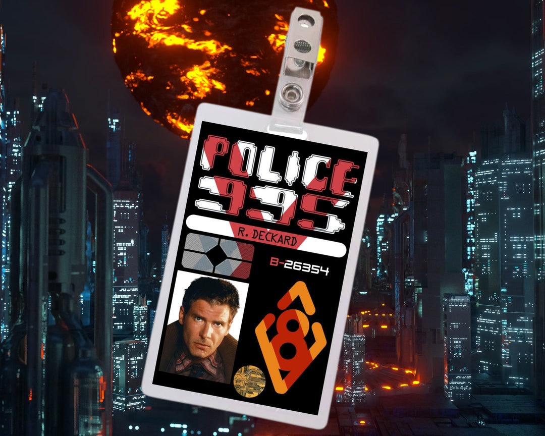 PRINTABLE Blade Runner Rick Deckard ID Card Badge Special Agent Cosplay