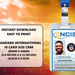 PRINTABLE Devin Roundtree Id Card, NCIS Los Angeles Cosplay, Id Card ...