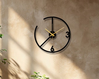 Modern Wall Clock, Oversized Wall Clock, Large Metal Wall Clock, Minimalist and Retro Wall Clock, Gear Wheel Wall Clock, Silent Wall Clock