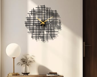 Modern Luxury Large Metal Wall Clock, Unique Clocks For Wall, Modern Home Decor, Living Room Decor, Oversized Metal Wall Clock