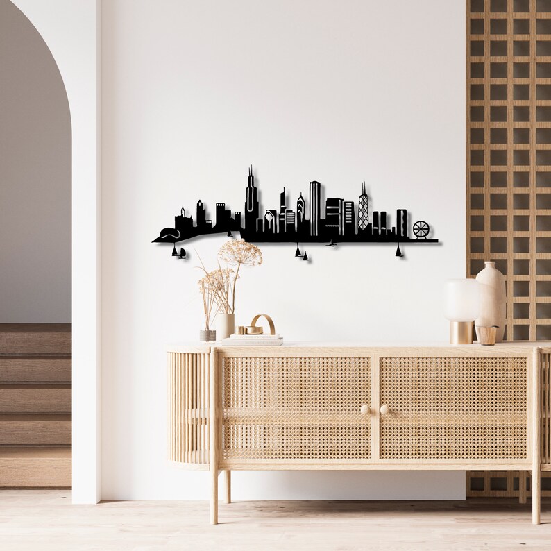 Chicago Illinois Skyline Wall Art