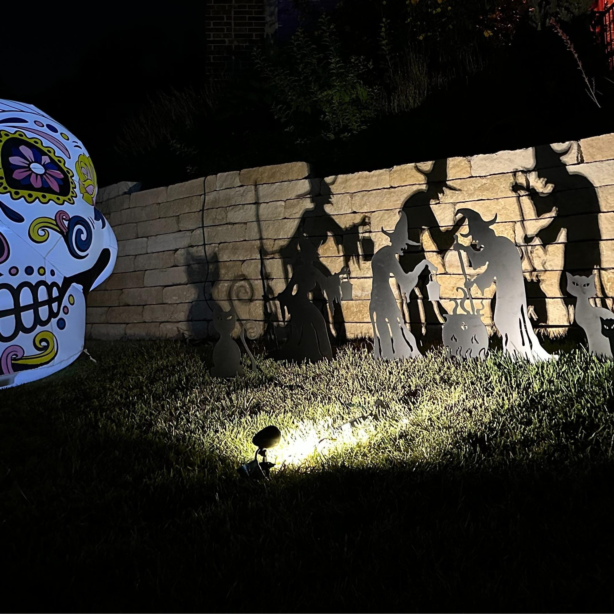 AIEX 6er Set Halloween Gartenpfähle - Geister Deko Outdoor Für Rasen & Hof Mit Metallstäben